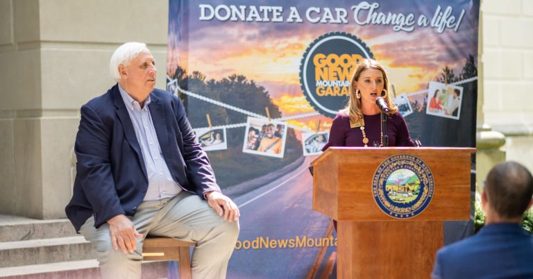 Governor Jim Justice at Good News Mountaineer Garage and Jobs & Hope West Virginia event