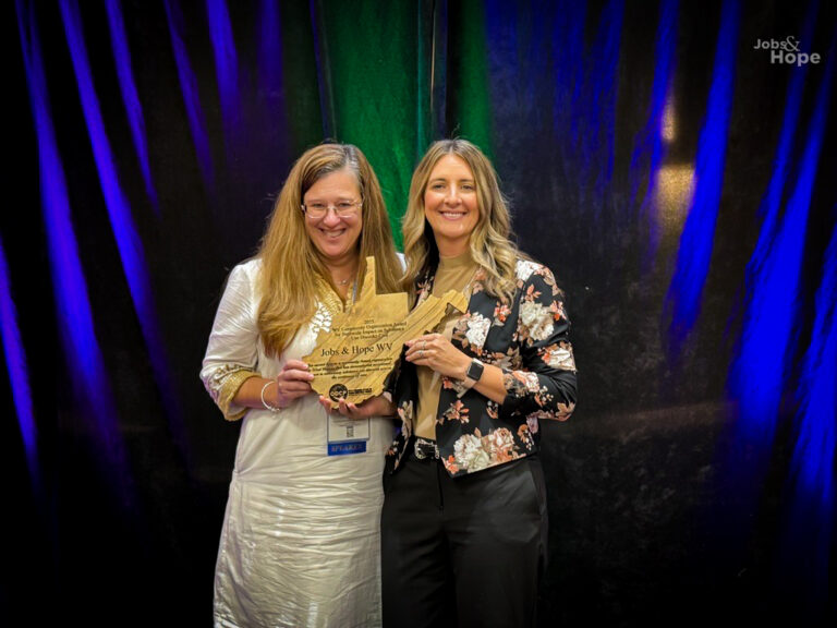 Jobs & Hope WV Receives 2025 WV Community Organization Award for Statewide Impact on Substance Use Disorder Care